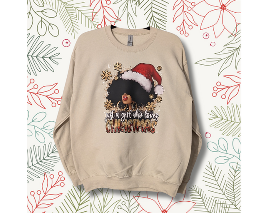 Just A Girl Who Loves Christmas Sweatshirt