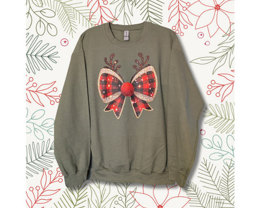 Red Nose Bow Sweatshirt